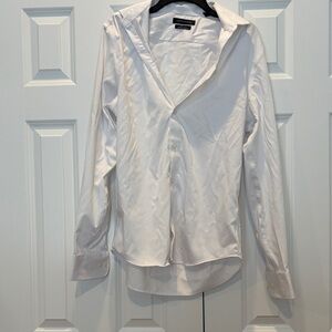 Tommy Hilfiger White Slim-Fit Stretch Dress Shirt